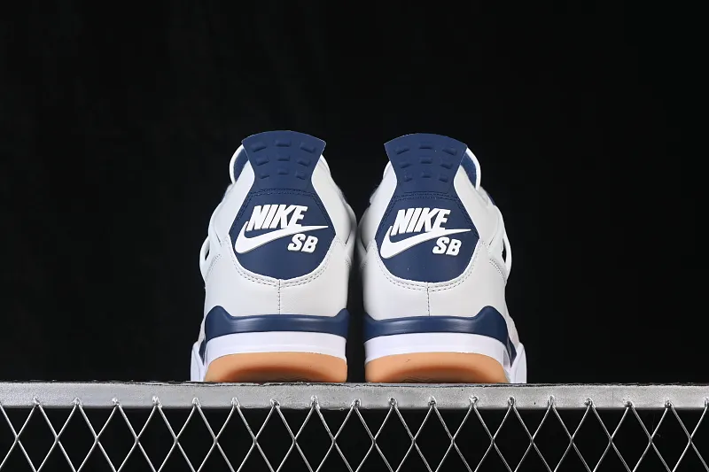 All categories Air Jordan Jordan series basketball shoes Air Jordan 4 LJR version Nike SB x Air Jordan 4 "Navy" AJ4 Joe 4 joint white and blue DR5415-100